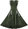 Tauriel Maxi Overdress Limited Edition Moss Green Silver Embroidery