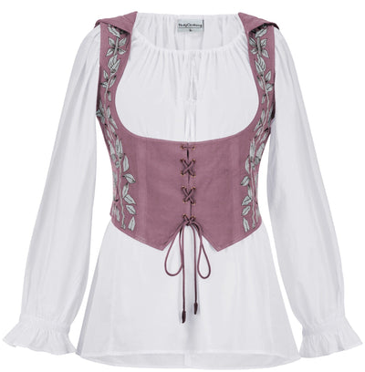 Tauriel Top Limited Edition Dusty Rose Silver Embroidery